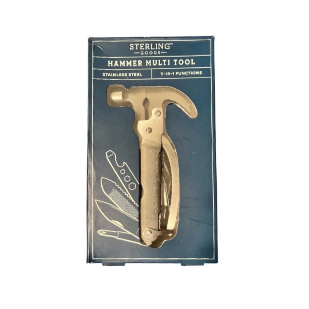 NIB Sterling Goods Hammer Multi-Tool 11-in-1 Stainless Steel